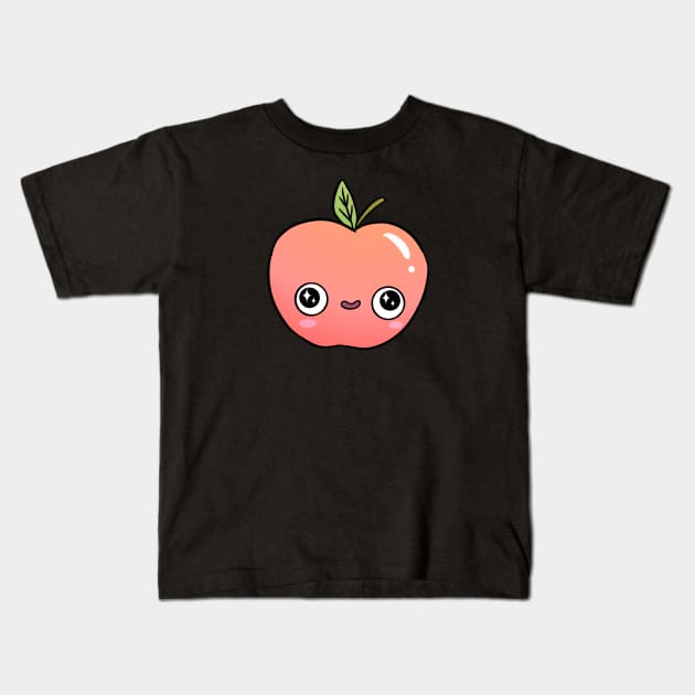 Cute funny apple illustration Kids T-Shirt by Yarafantasyart